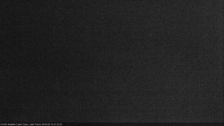 Lake Travis webcam, February 13, 2018 8:50 PM CT