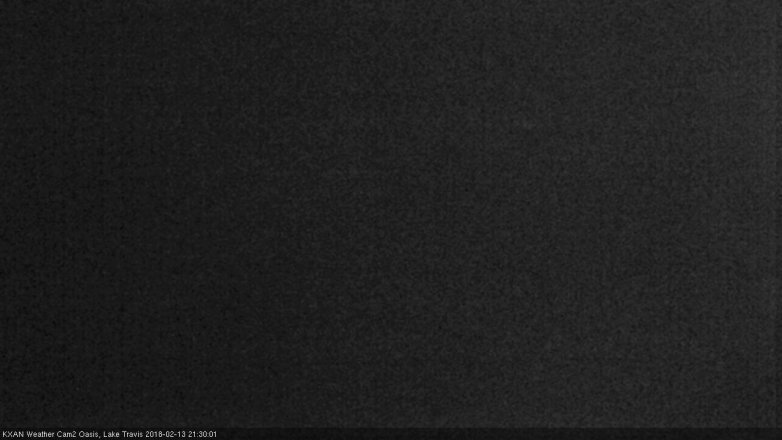 Lake Travis webcam, February 13, 2018 9:00 PM CT
