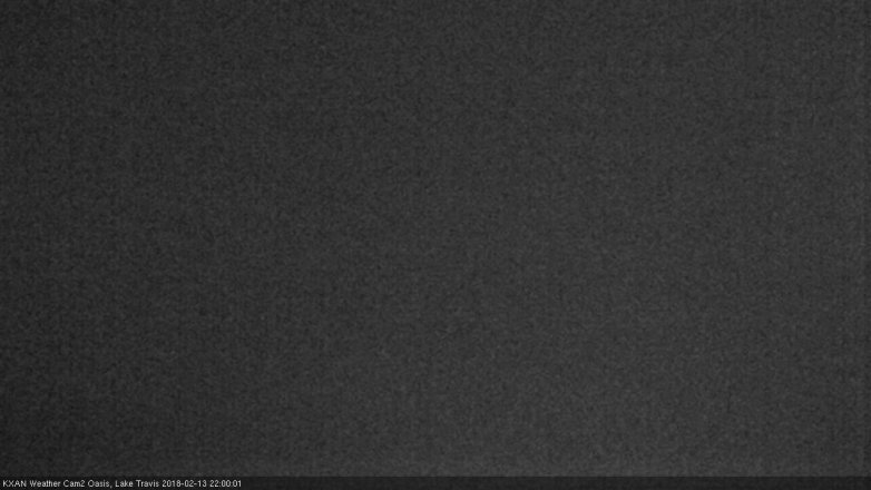 Lake Travis webcam, February 13, 2018 9:30 PM CT