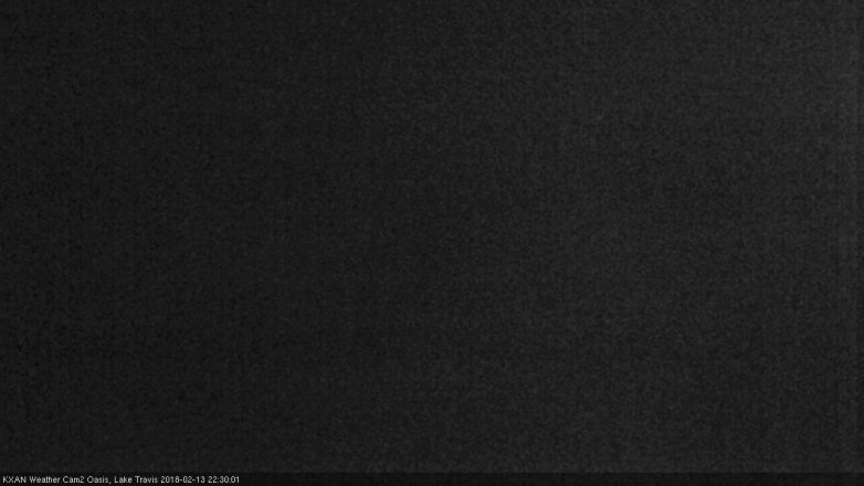 Lake Travis webcam, February 13, 2018 9:50 PM CT