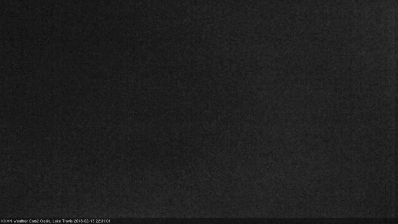 Lake Travis webcam, February 13, 2018 10:00 PM CT