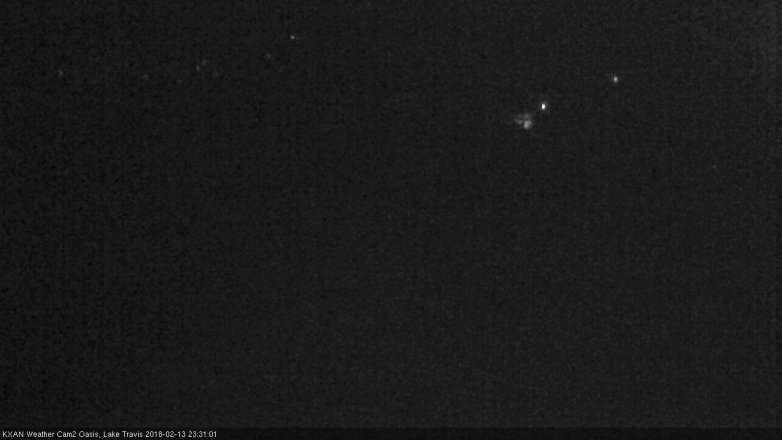 Lake Travis webcam, February 13, 2018 10:35 PM CT