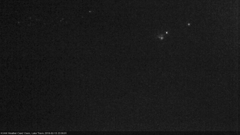 Lake Travis webcam, February 13, 2018 10:50 PM CT