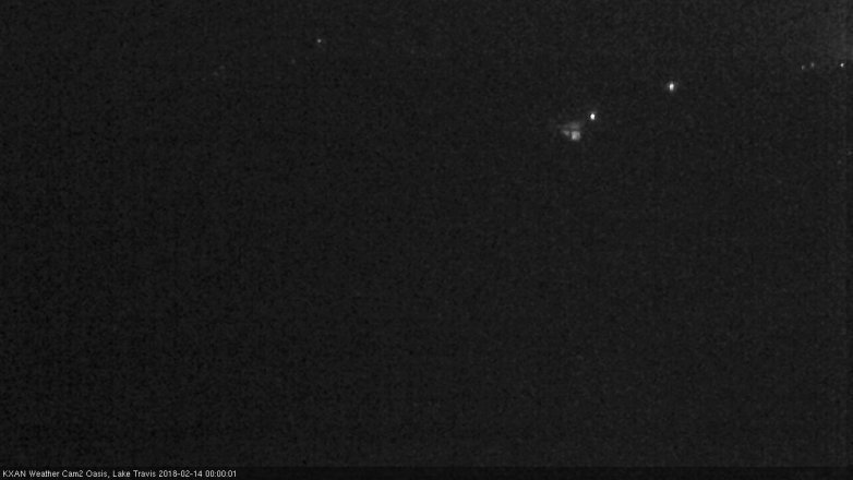 Lake Travis webcam, February 13, 2018 11:20 PM CT