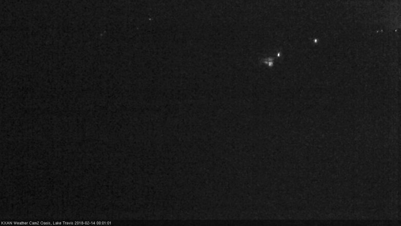 Lake Travis webcam, February 13, 2018 11:30 PM CT