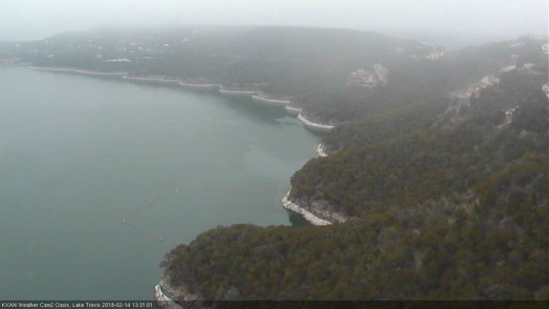 Lake Travis webcam, February 14, 2018 12:45 PM CT