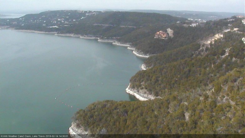 Lake Travis webcam, February 14, 2018 1:50 PM CT