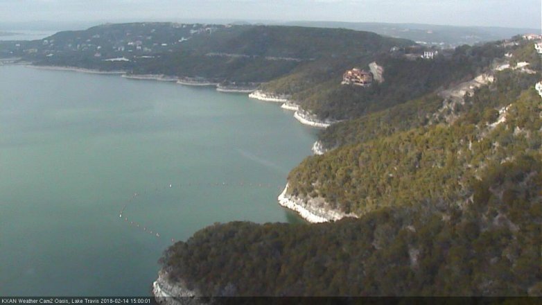 Lake Travis webcam, February 14, 2018 2:05 PM CT