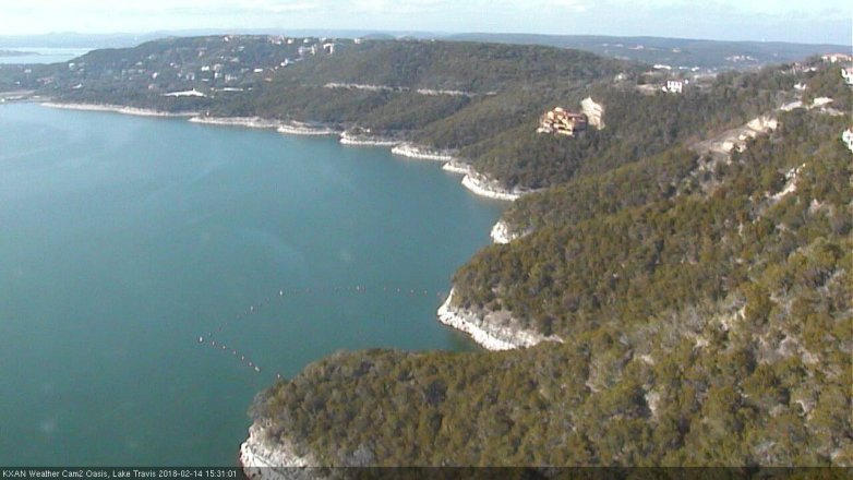 Lake Travis webcam, February 14, 2018 2:40 PM CT