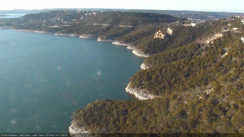 Lake Travis webcam, February 14, 2018 4:25 PM CT