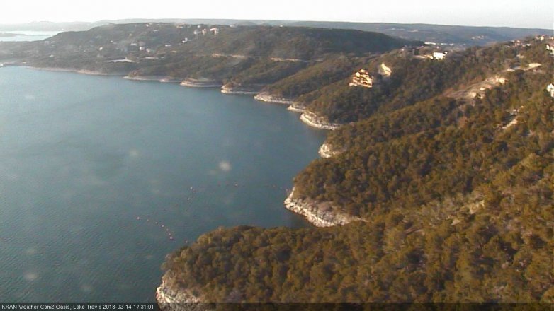 Lake Travis webcam, February 14, 2018 4:35 PM CT
