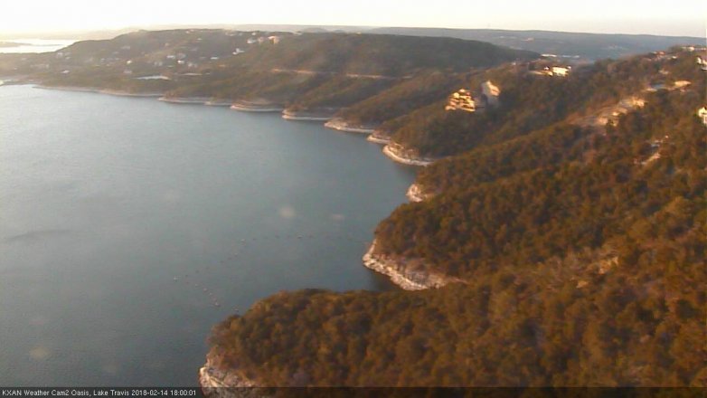 Lake Travis webcam, February 14, 2018 5:15 PM CT