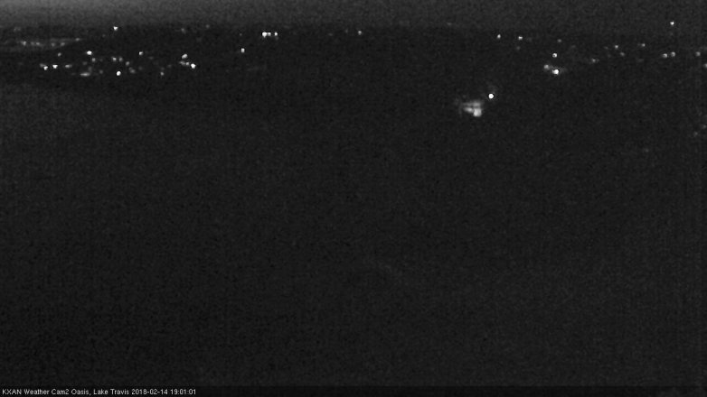 Lake Travis webcam, February 14, 2018 6:05 PM CT