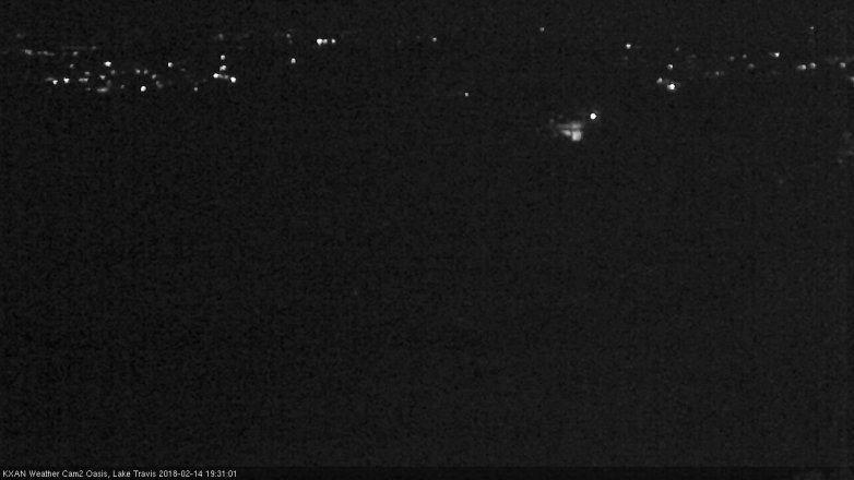 Lake Travis webcam, February 14, 2018 6:55 PM CT