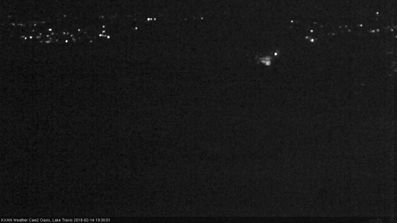 Lake Travis webcam, February 14, 2018 7:00 PM CT