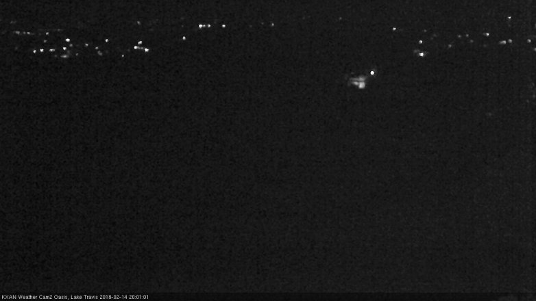 Lake Travis webcam, February 14, 2018 7:05 PM CT