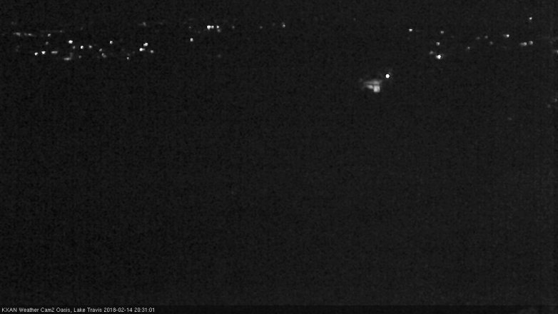 Lake Travis webcam, February 14, 2018 7:50 PM CT