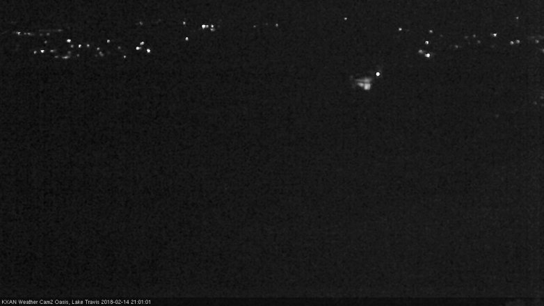 Lake Travis webcam, February 14, 2018 8:25 PM CT