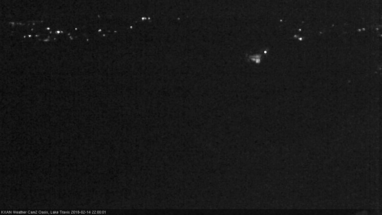 Lake Travis webcam, February 14, 2018 9:20 PM CT