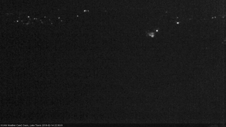 Lake Travis webcam, February 14, 2018 9:35 PM CT