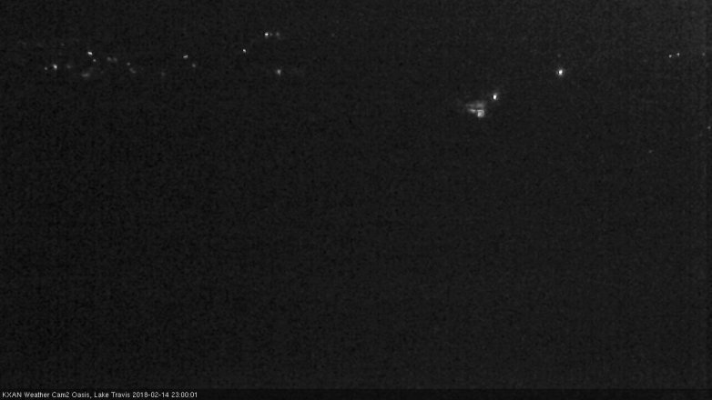Lake Travis webcam, February 14, 2018 10:25 PM CT