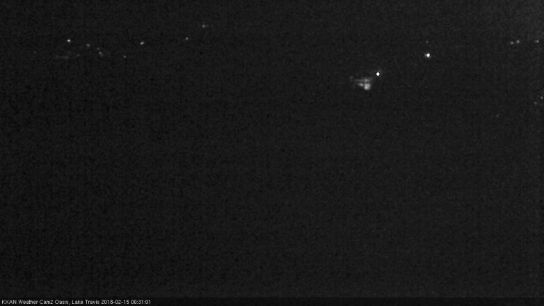 Lake Travis webcam, February 14, 2018 11:45 PM CT