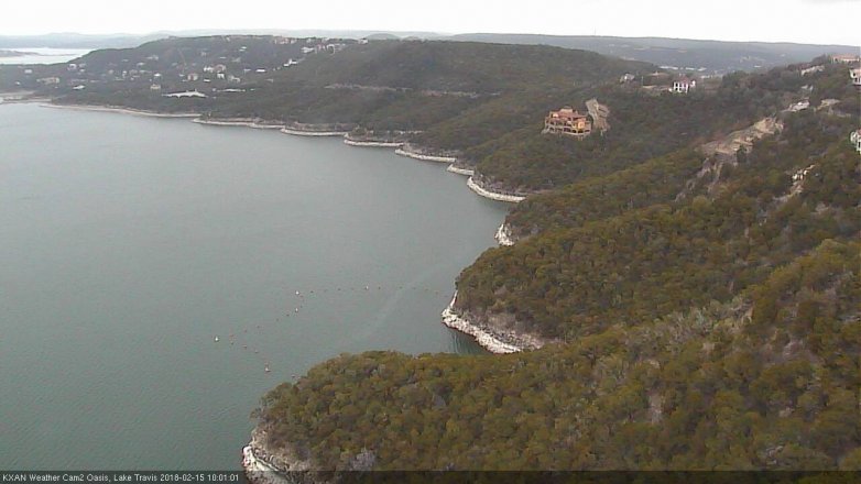 Lake Travis webcam, February 15, 2018 9:30 AM CT
