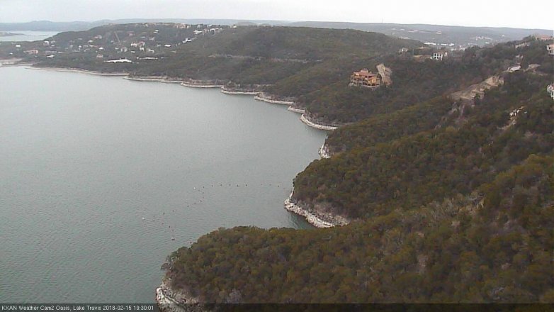 Lake Travis webcam, February 15, 2018 9:40 AM CT