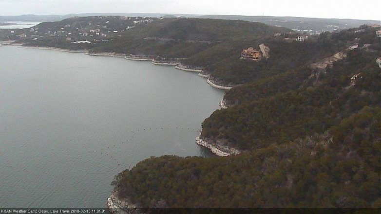 Lake Travis webcam, February 15, 2018 10:25 AM CT