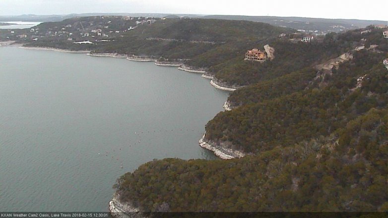 Lake Travis webcam, February 15, 2018 11:45 AM CT