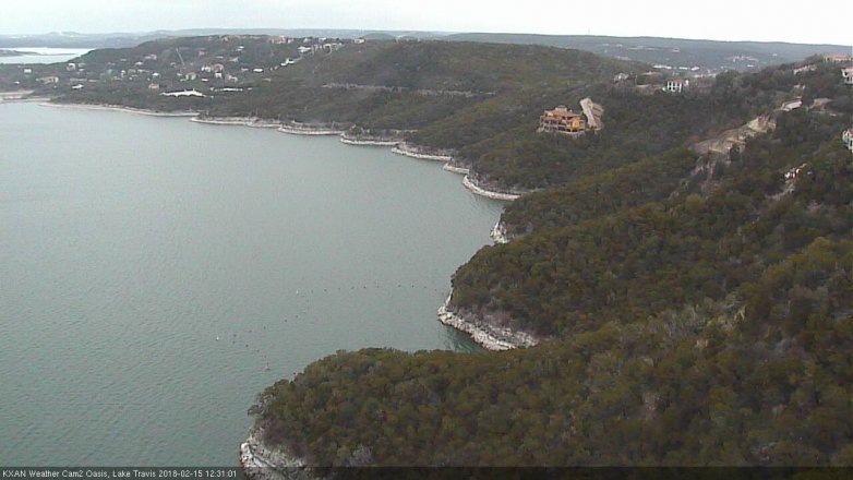 Lake Travis webcam, February 15, 2018 11:50 AM CT
