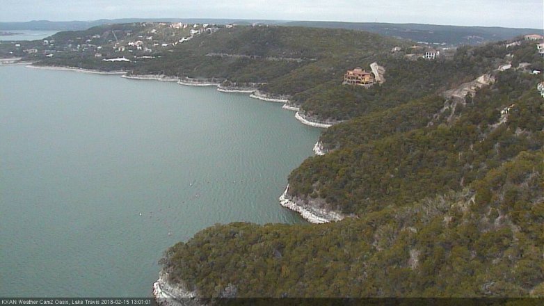 Lake Travis webcam, February 15, 2018 12:25 PM CT