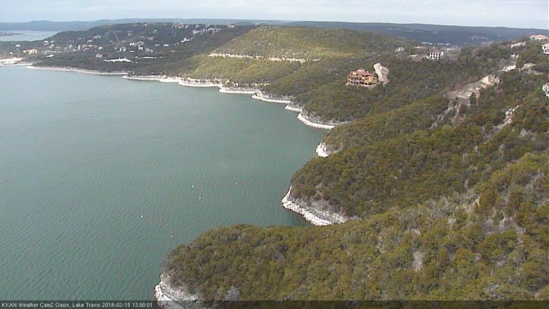 Lake Travis webcam, February 15, 2018 12:30 PM CT