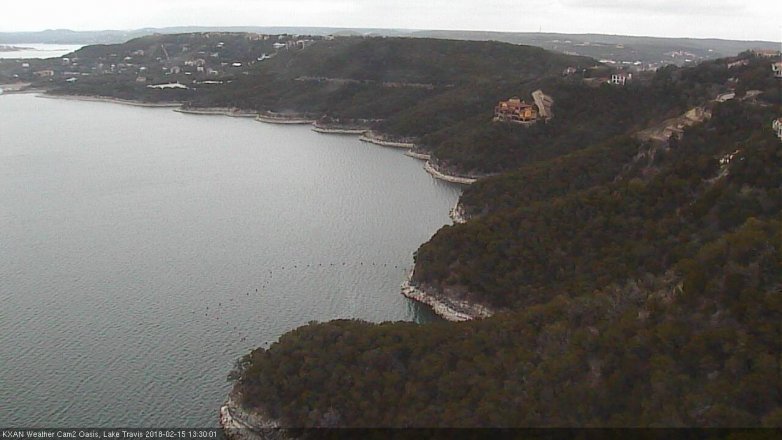 Lake Travis webcam, February 15, 2018 12:45 PM CT