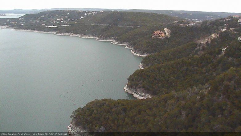 Lake Travis webcam, February 15, 2018 1:45 PM CT