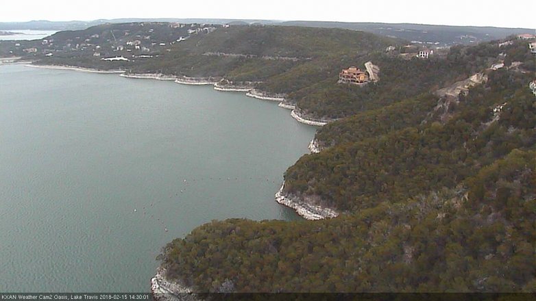Lake Travis webcam, February 15, 2018 1:50 PM CT