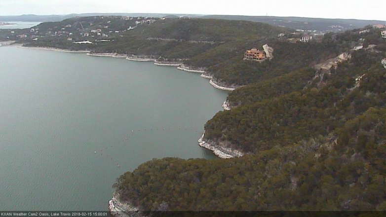 Lake Travis webcam, February 15, 2018 2:05 PM CT