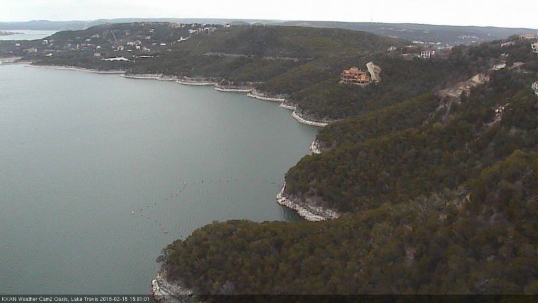 Lake Travis webcam, February 15, 2018 2:20 PM CT