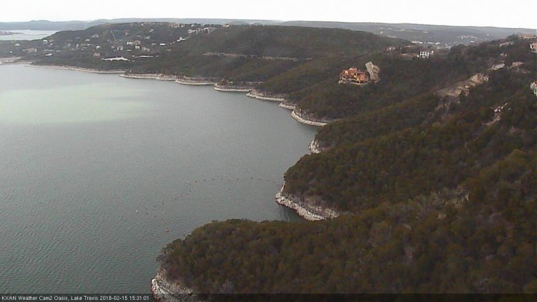 Lake Travis webcam, February 15, 2018 2:40 PM CT