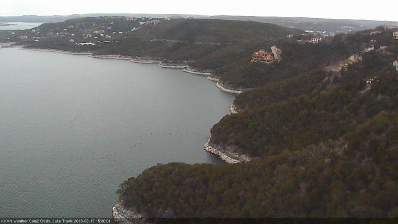Lake Travis webcam, February 15, 2018 3:00 PM CT