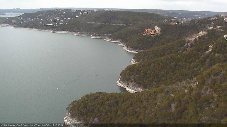 Lake Travis webcam, February 15, 2018 3:05 PM CT