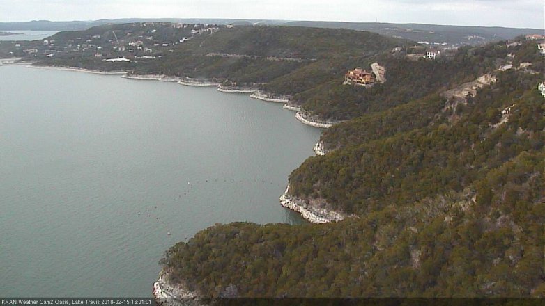 Lake Travis webcam, February 15, 2018 3:10 PM CT
