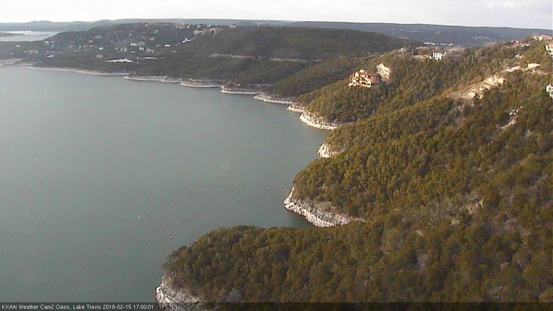 Lake Travis webcam, February 15, 2018 4:05 PM CT