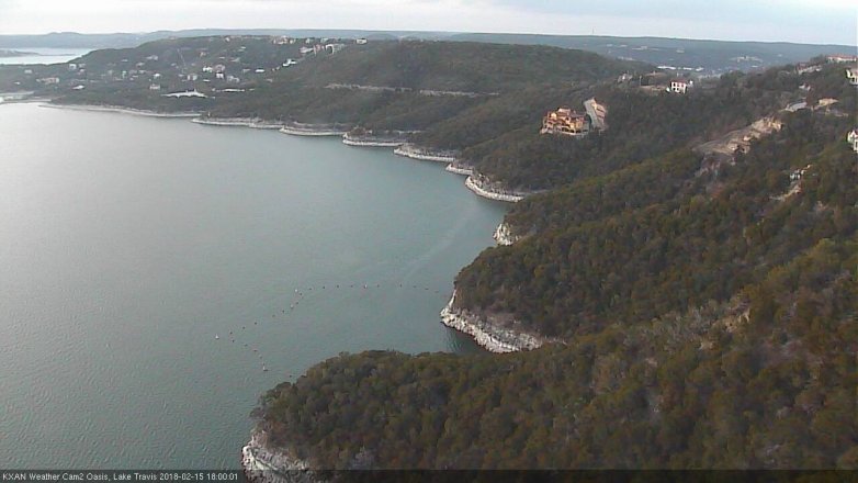 Lake Travis webcam, February 15, 2018 5:10 PM CT