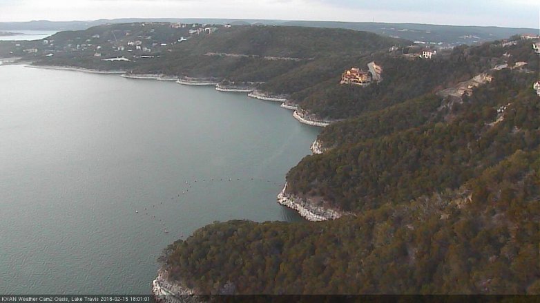 Lake Travis webcam, February 15, 2018 5:25 PM CT