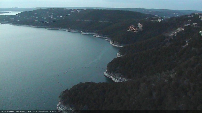 Lake Travis webcam, February 15, 2018 5:35 PM CT