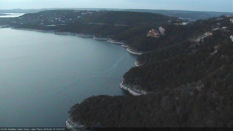Lake Travis webcam, February 15, 2018 6:00 PM CT