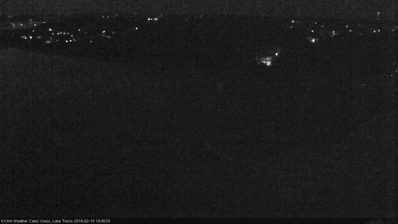 Lake Travis webcam, February 15, 2018 6:05 PM CT