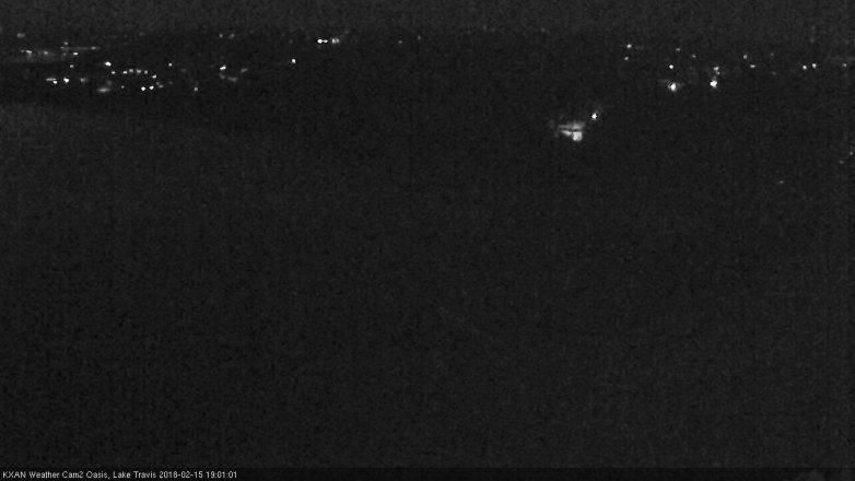 Lake Travis webcam, February 15, 2018 6:20 PM CT