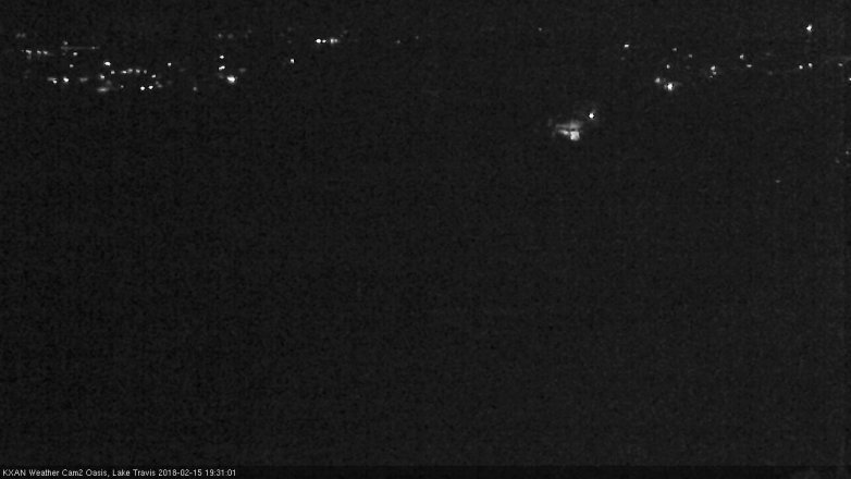 Lake Travis webcam, February 15, 2018 6:45 PM CT